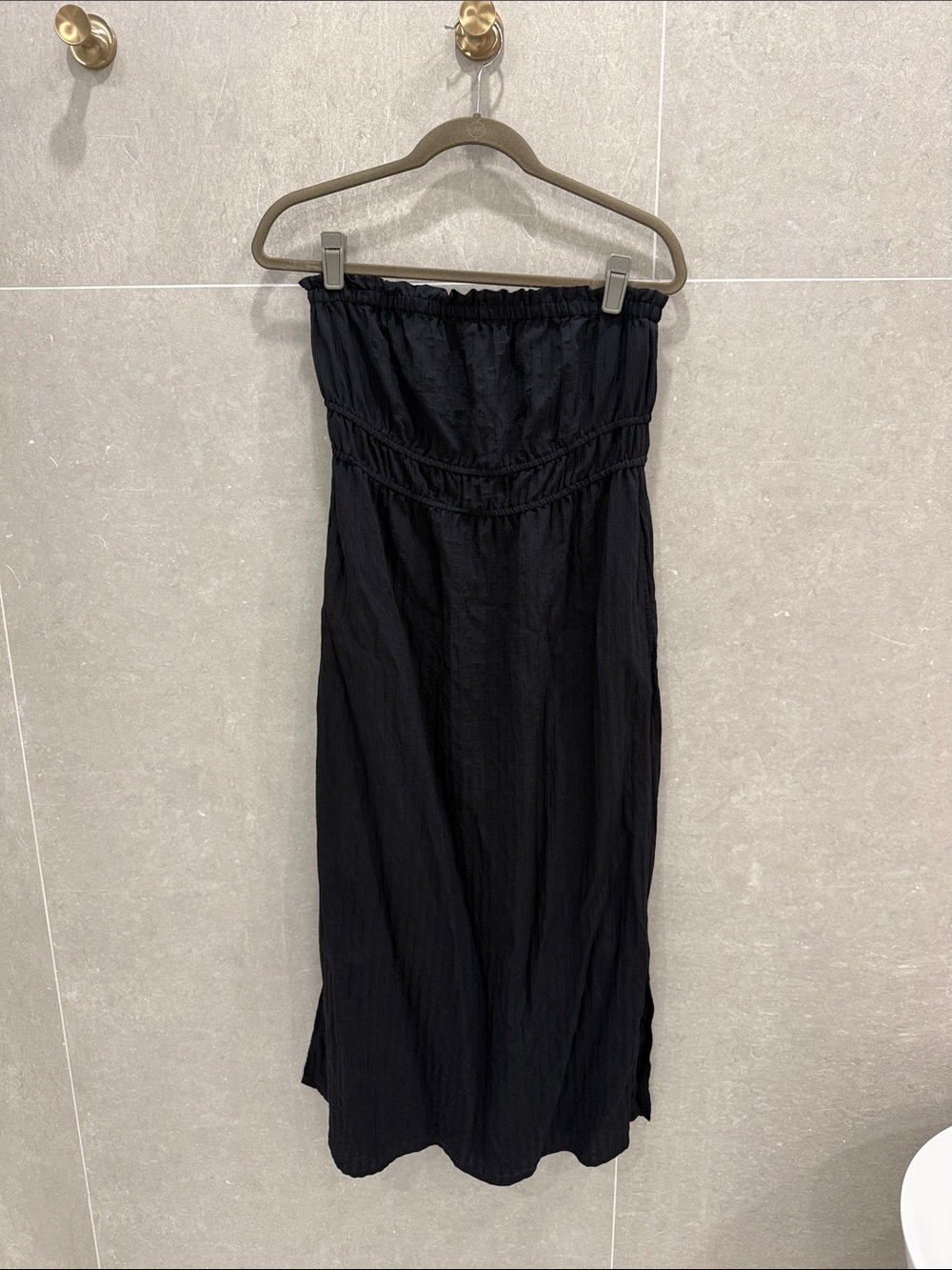 Tommy Bahama Black Dress with Smocked Bodice